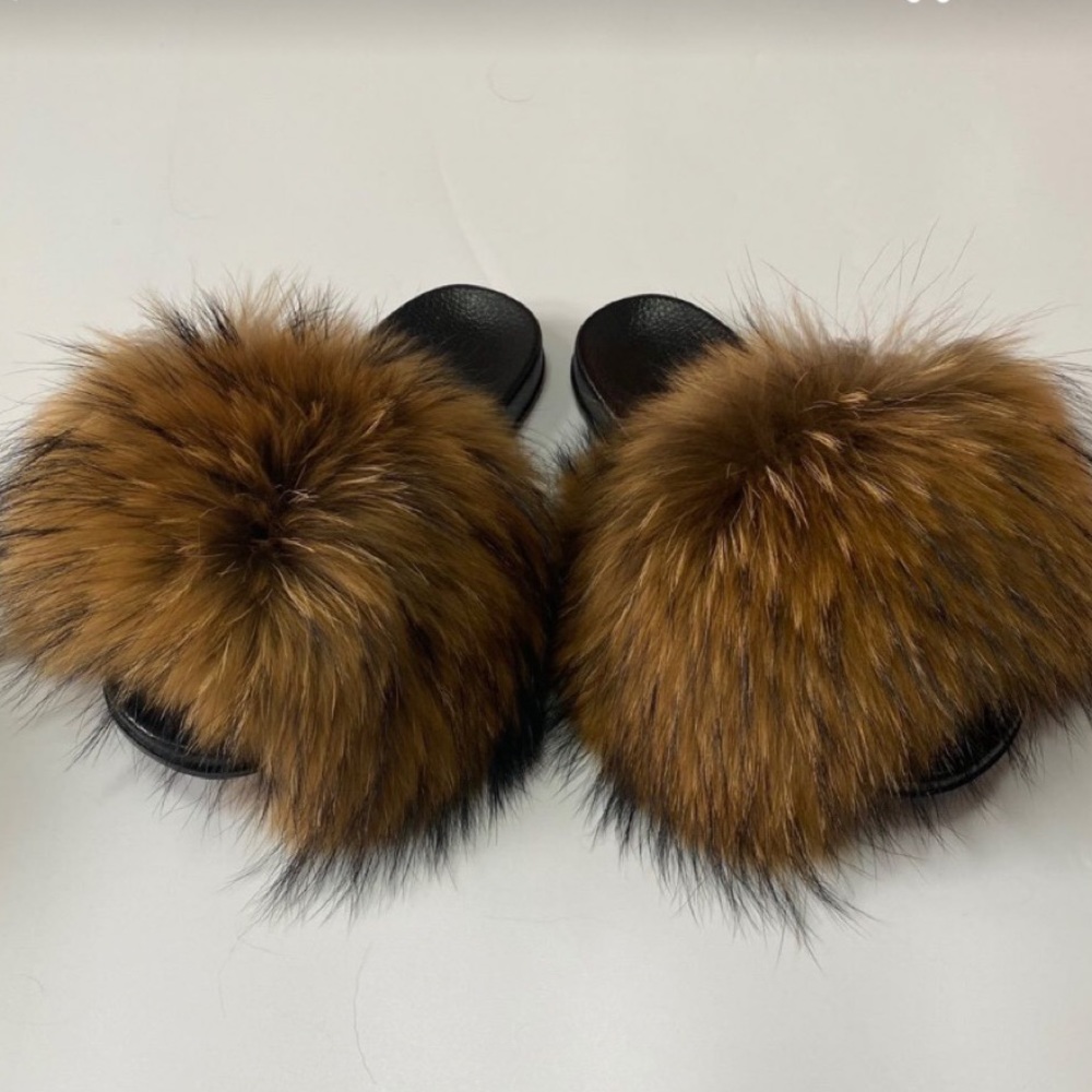 real fox fur slides